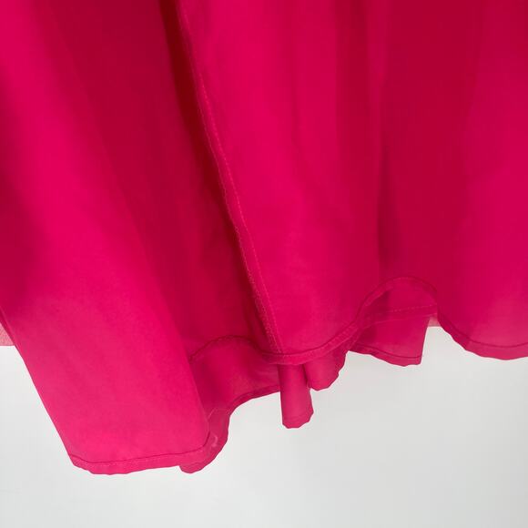 LUCY PARIS Dress Size Extra Large NWT Fuchsia Pink Ruffle Tiered Midi Cocktail - Picture 13 of 16